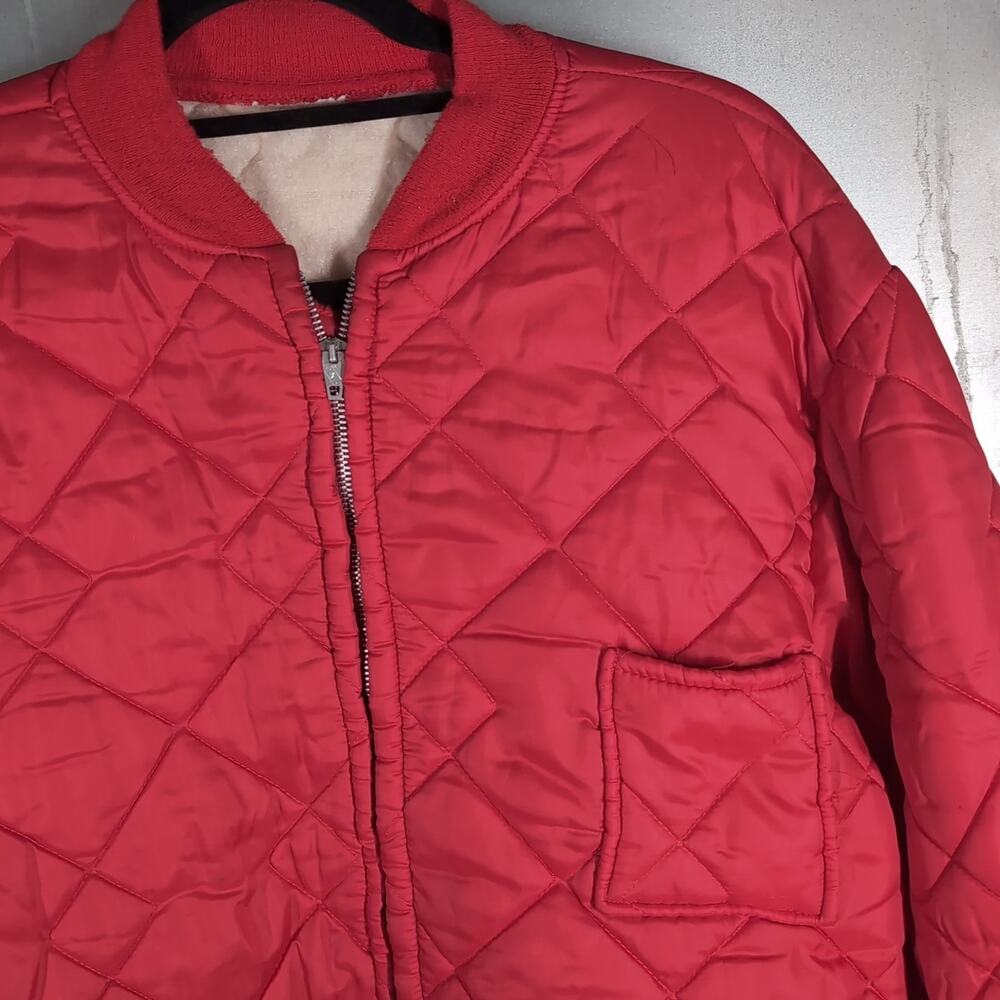 Vintage 50s 60s Conmar Full Zip Insulated Winter Quilted Puffer Jacket Large